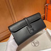 Hermes Black Swift Jige Elan Clutch  - 4