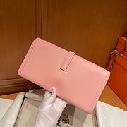 Hermes Rose Sakura Swift Jige Elan Clutch  - 3