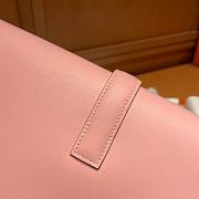 Hermes Rose Sakura Swift Jige Elan Clutch  - 4