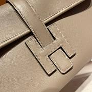 Hermes Gray Swift Jige Elan Clutch - 2