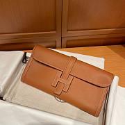 Hermes Brown Swift Jige Elan Clutch - 1