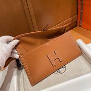 Hermes Brown Swift Jige Elan Clutch - 3