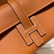 Hermes Brown Swift Jige Elan Clutch - 4