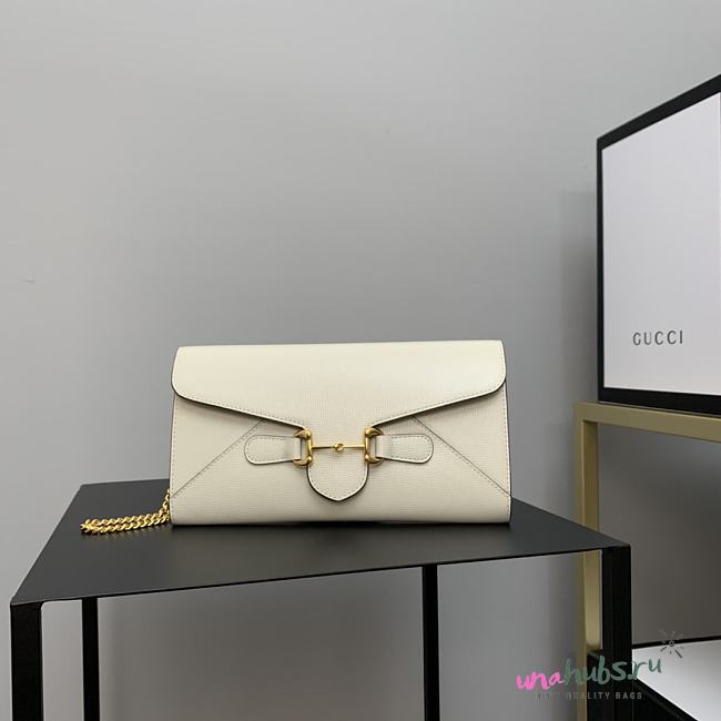 Gucci 1955 Horsebit white pouch - 1