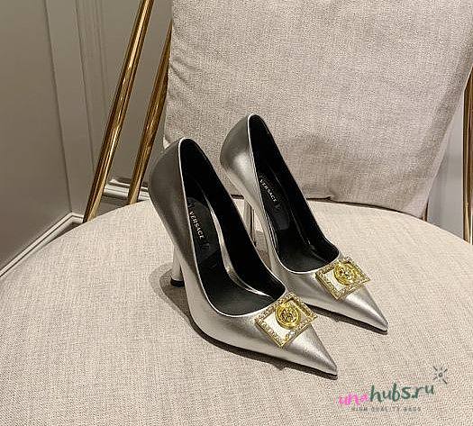 Versace Medusa Silver Pumps  - 1