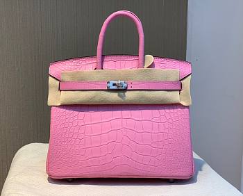 Hermes birkin sweet pink crocodile 25/30cm