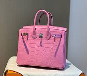 Hermes birkin sweet pink crocodile 25/30cm - 2