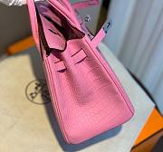 Hermes birkin sweet pink crocodile 25/30cm - 5