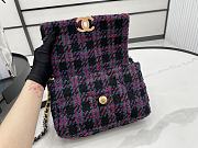 Chanel 19 flap tweed pink black bag 26cm - 2