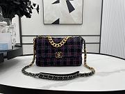 Chanel 19 flap tweed pink black bag 30cm - 6