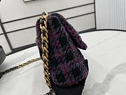 Chanel 19 flap tweed pink black bag 30cm - 5