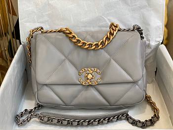 Chanel 19 flap gray bag 26cm