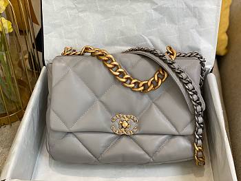 Chanel 19 flap gray bag 30cm