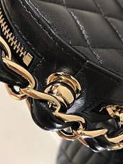 Chanel Quilted Lambskin Chain Round Clutch - 3