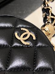 Chanel Quilted Lambskin Chain Round Clutch - 2