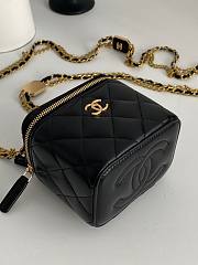 Chanel square vanity black leather mini bag - 3