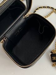 Chanel square vanity black leather mini bag - 4