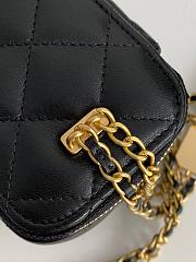 Chanel square vanity black leather mini bag - 5