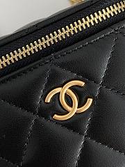 Chanel square vanity black leather mini bag - 6