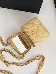 Chanel square vanity yellow leather mini bag - 2