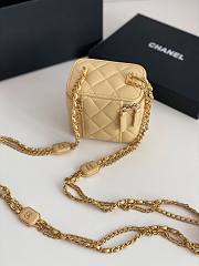 Chanel square vanity yellow leather mini bag - 3