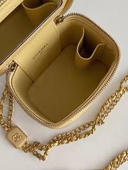 Chanel square vanity yellow leather mini bag - 5