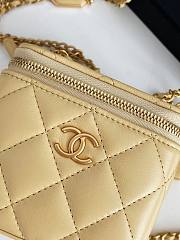 Chanel square vanity yellow leather mini bag - 6