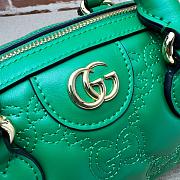 Gucci GG Matelassé leather small duffle green bag - 5