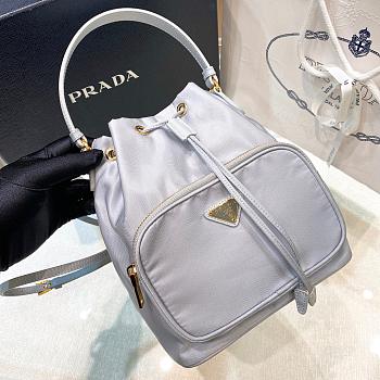 Prada re-nylon blue bucket bag 