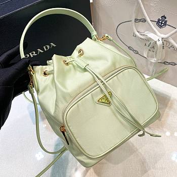 Prada re-nylon green bucket bag