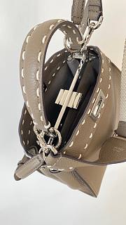 Fendi Peekaboo Iconic mini grey leather bag  - 3