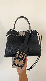 Fendi Peekaboo Iconic mini black leather bag - 5