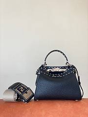 Fendi Peekaboo Iconic mini black leather bag - 2