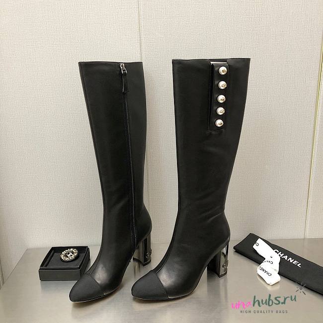 Chanel pearl high black boots - 1