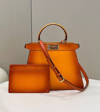 Fendi Peekaboo I See You Orange Hand Bag