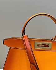 Fendi Peekaboo I See You Orange Hand Bag - 6