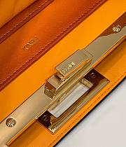 Fendi Peekaboo I See You Orange Hand Bag - 3