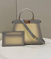 Fendi Peekaboo I See You Gray Hand Bag - 1