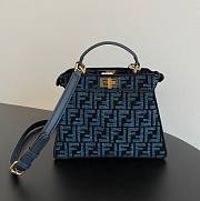 Fendi Peekaboo I See You Medium Blue FF Bag - 1