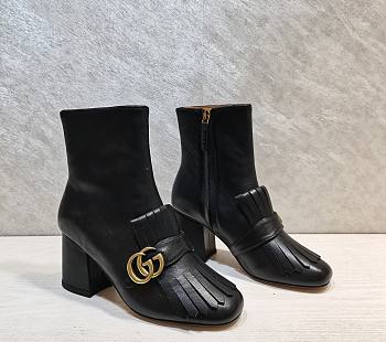 Gucci black GG boots 