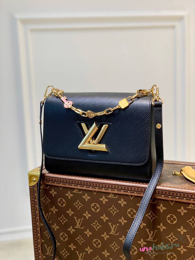 Louis Vuitton Twist Lock Heart Black Epi Leather Bag  - 1