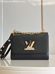 Louis Vuitton Twist LV Black Epi Leather Bag - 1