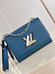 Louis Vuitton Twist LV Blue Epi Leather Bag - 3