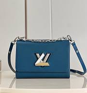 Louis Vuitton Twist LV Blue Epi Leather Bag - 1