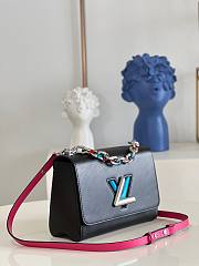 Louis Vuitton Twist Black Epi Leather Colorful Chain Bag - 5