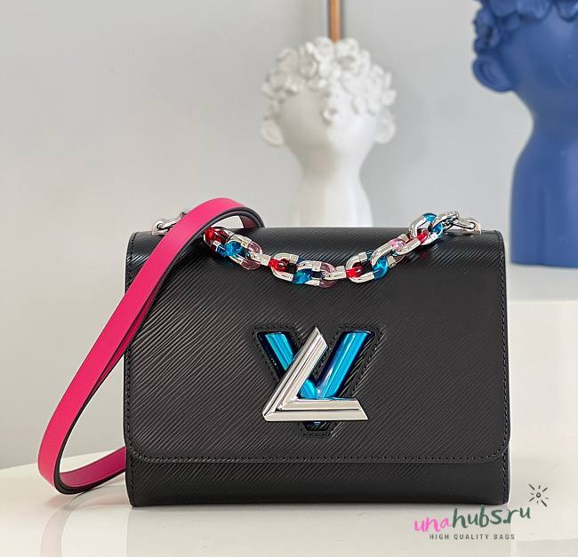 Louis Vuitton Twist Black Epi Leather Colorful Chain Bag - 1