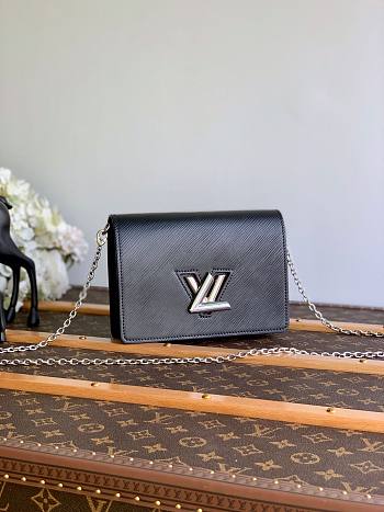 Louis Vuitton Small Black Epi Leather Chain Bag
