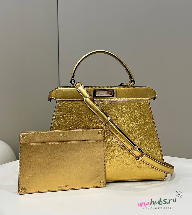 Fendi Peekaboo Gold Bag  - 1