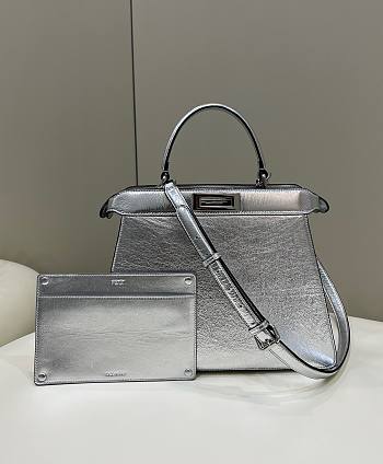 Fendi Peekaboo Silver Bag