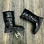 Chanel black patent boots - 2